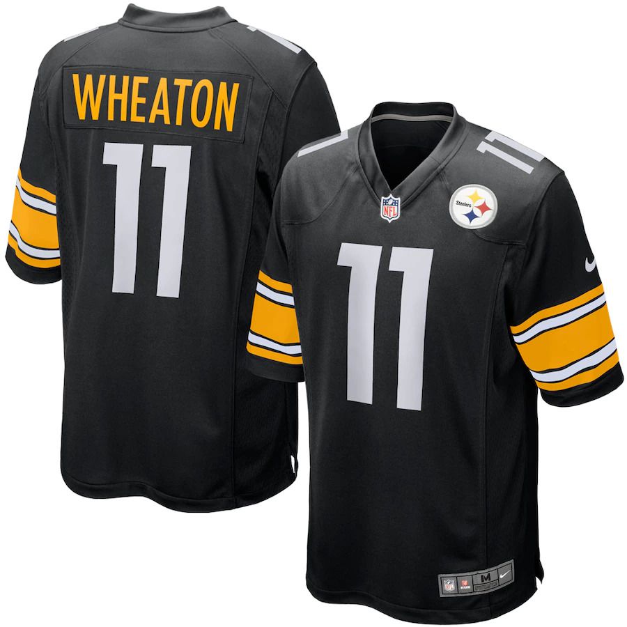 Men Pittsburgh Steelers 11 Markus Wheaton Nike Black Game NFL Jersey